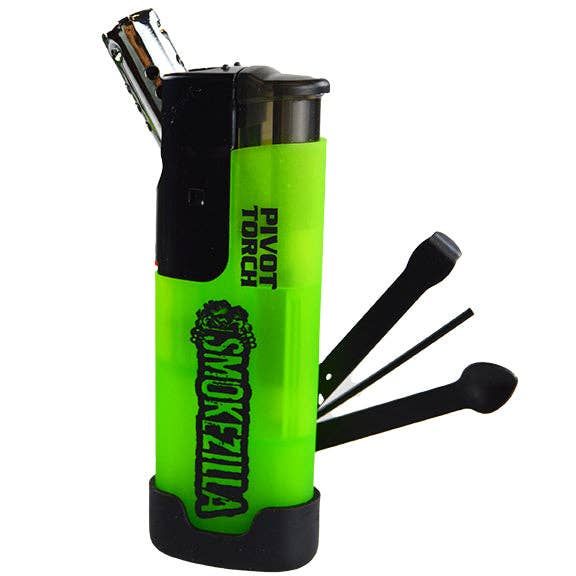 Novelty Closeout - Smokezilla Pivot Head Torch Lighter with Tools- 12/Pack: Closeout Price
