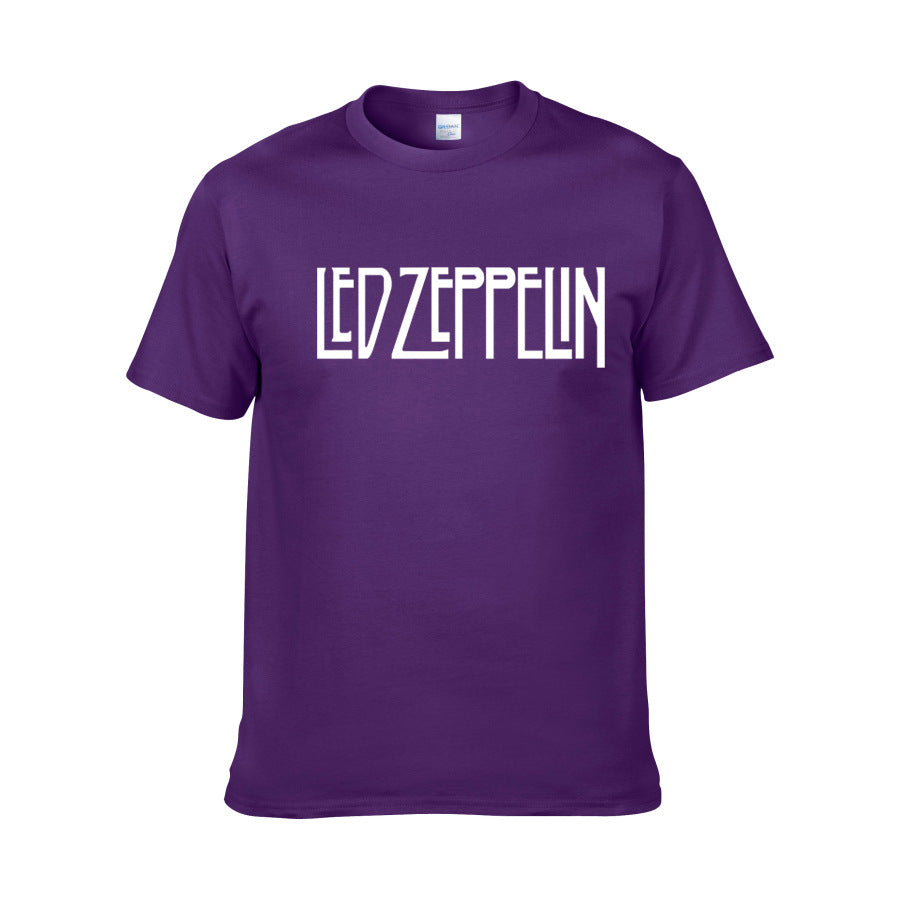 Hard Rock Band Led Short Sleeve T-Shirt Men