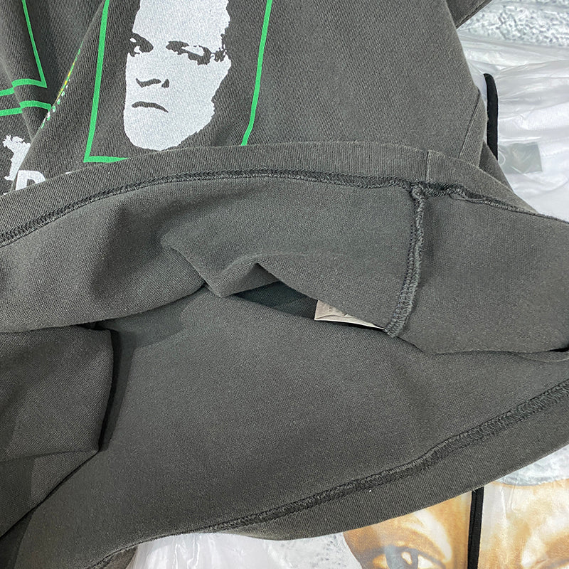 Rock Band Washed And Old Retro FOG Men And Women Loose Casual Hip-hop Round Neck Short-sleeved Cotton T