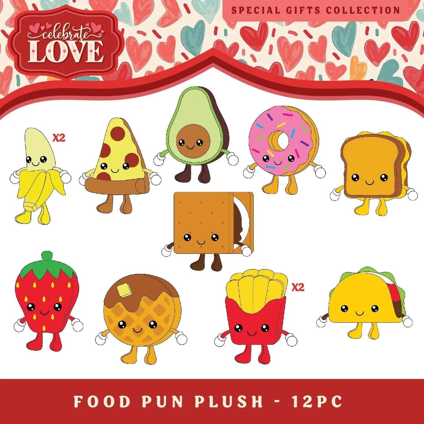 Novelty Closeout - Food Fun Super Plush Animal Assortment: Closeout Price