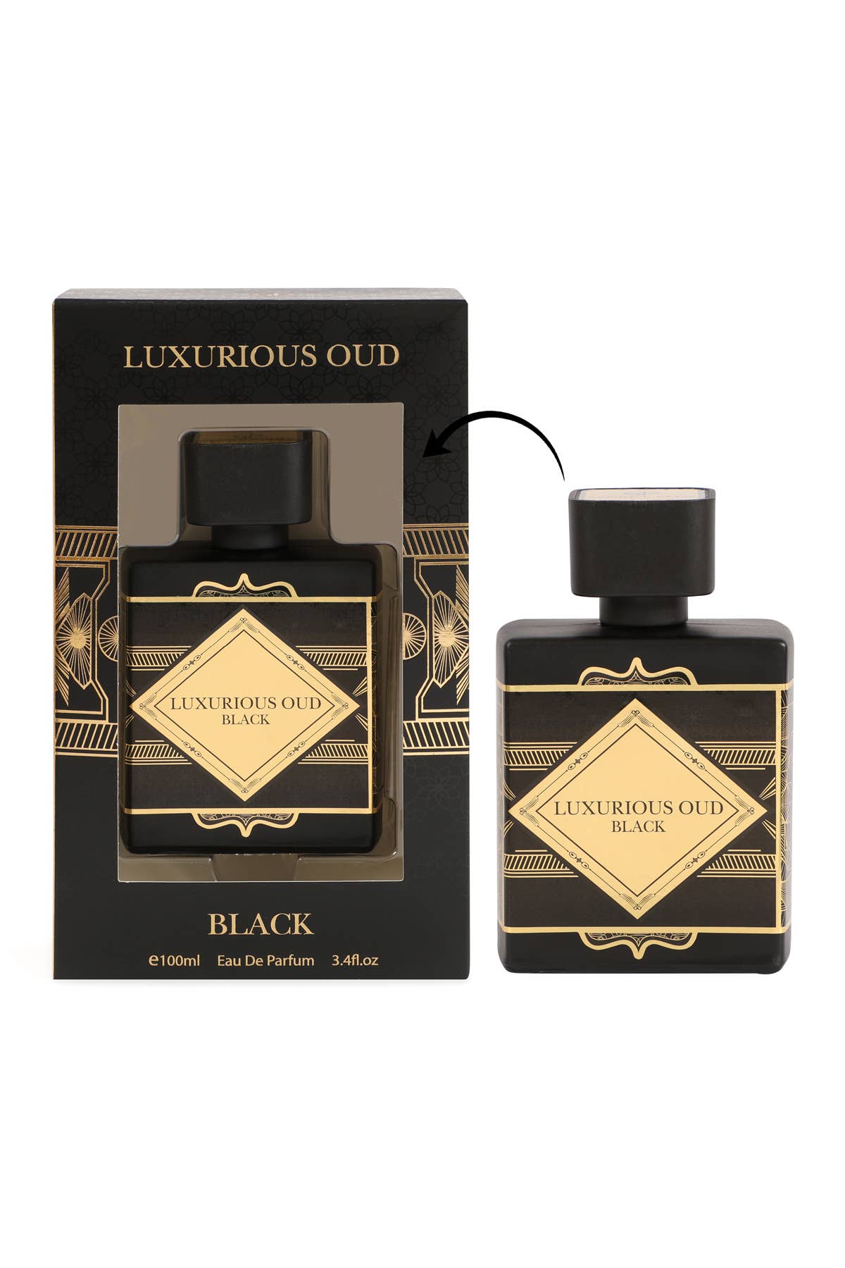 MYS Wholesale Inc - Luxurious Oud Black Perfume - Unisex Eau de Parfum 100ml