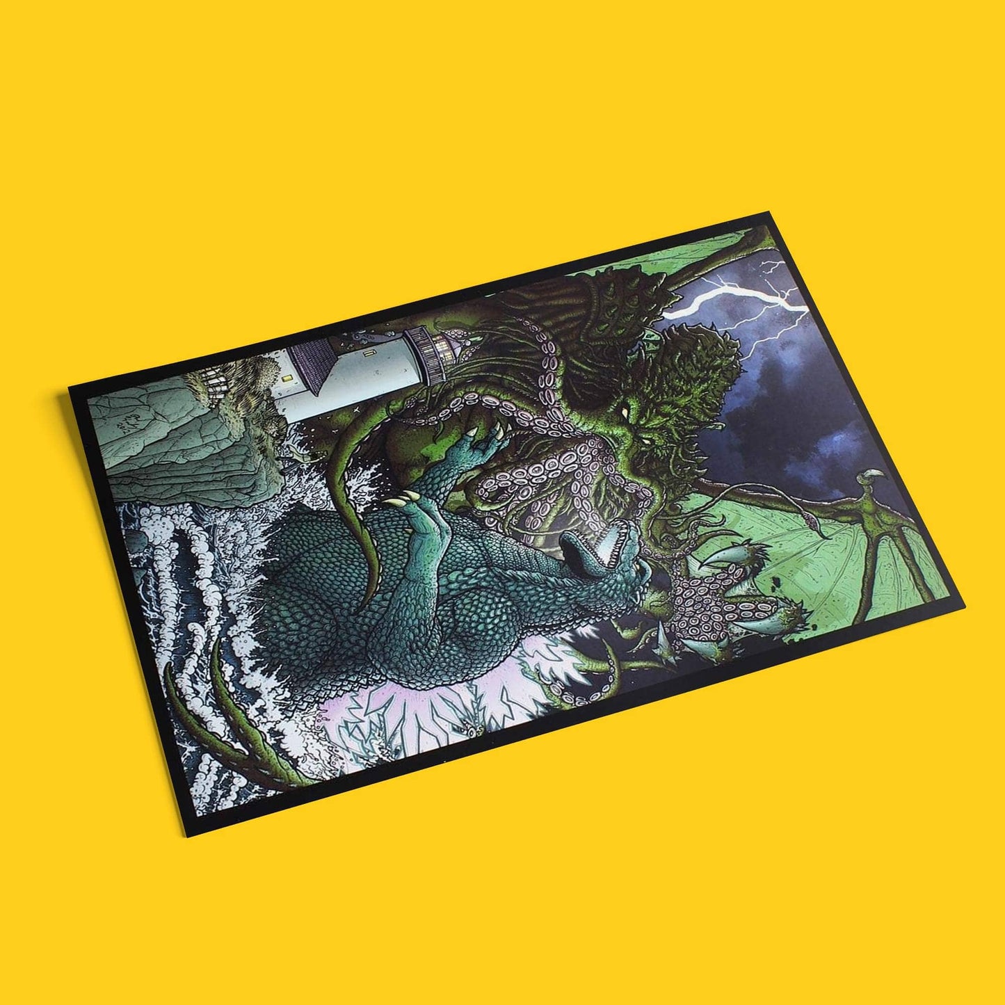 Toynk - Godzilla Versus Cthulhu 7" x 10.5" Art Print