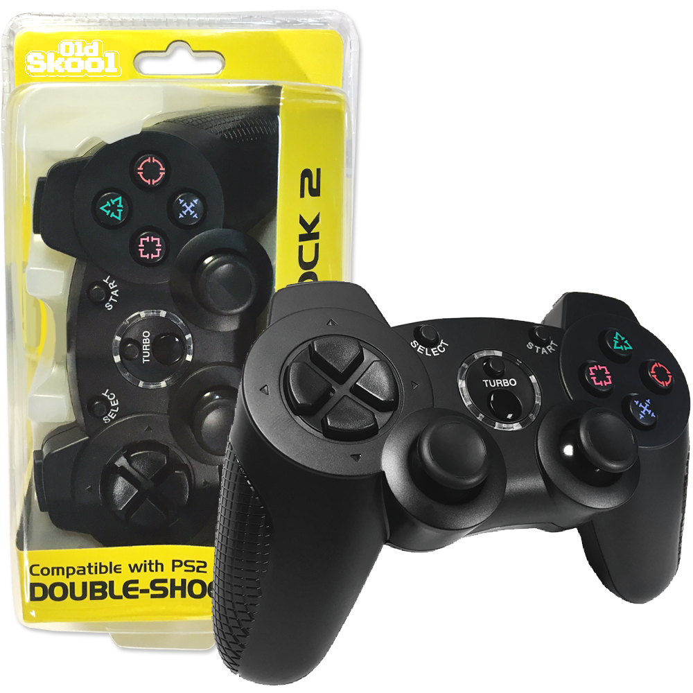 Old Skool - PS2 Wireless Double-Shock: Black