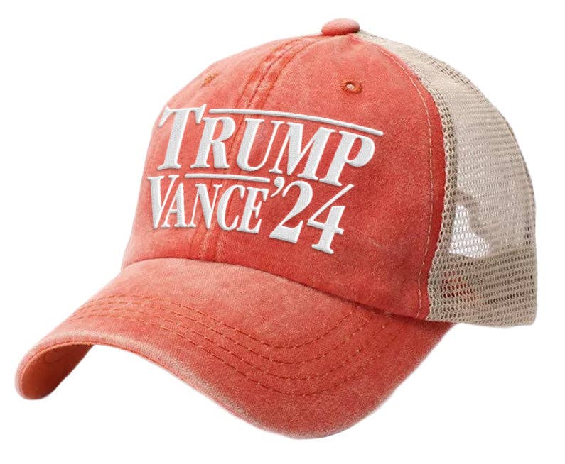 I Love My Freedom - Trump Vance - Orange Trucker Hat - 2812