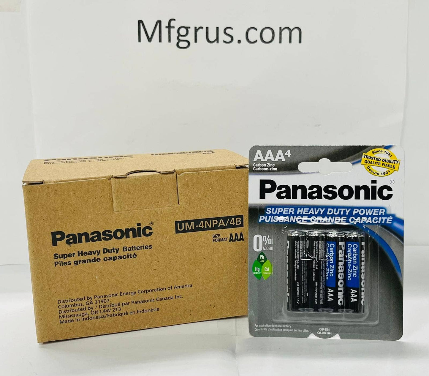 MFGRUS INC - Panasonic Batteries AAA 4-Pk 12/cards +1 card Free