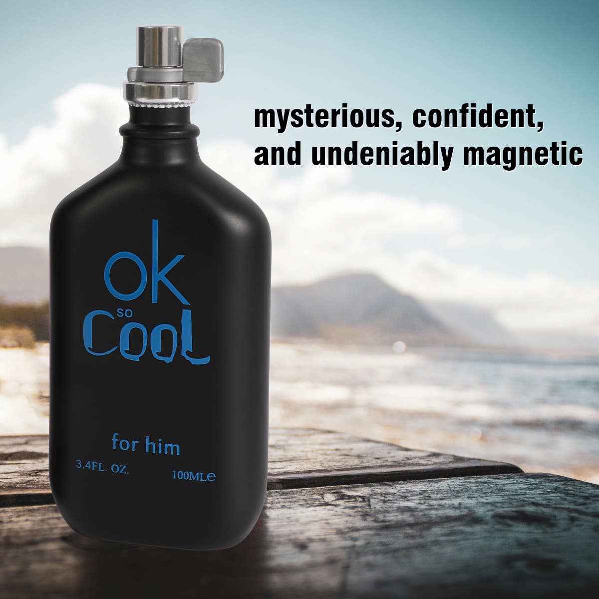 MYS Wholesale Inc - Ok So Cool Black Spray Cologne Eau de Toilette For Him