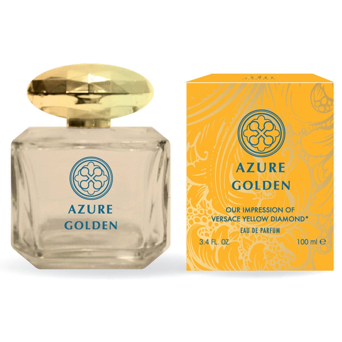 ShopBobbys - Azure Gold For Women, Impression of Yellow Diamond Perfume, EAU DE PARFUM, 3.4 Ounces