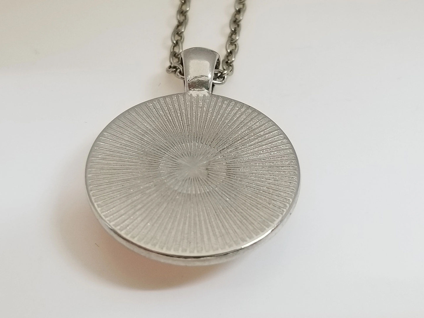 Rainbow Mural Medallion With Chain Necklace