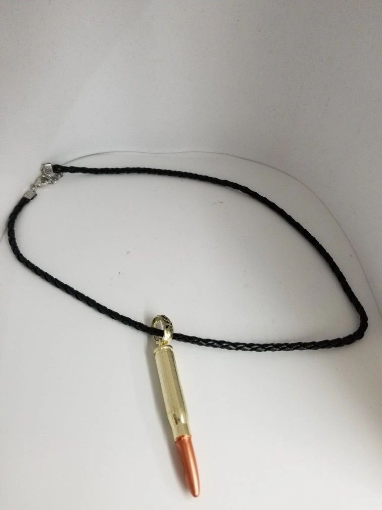 Bullet Pendant Cord Necklace