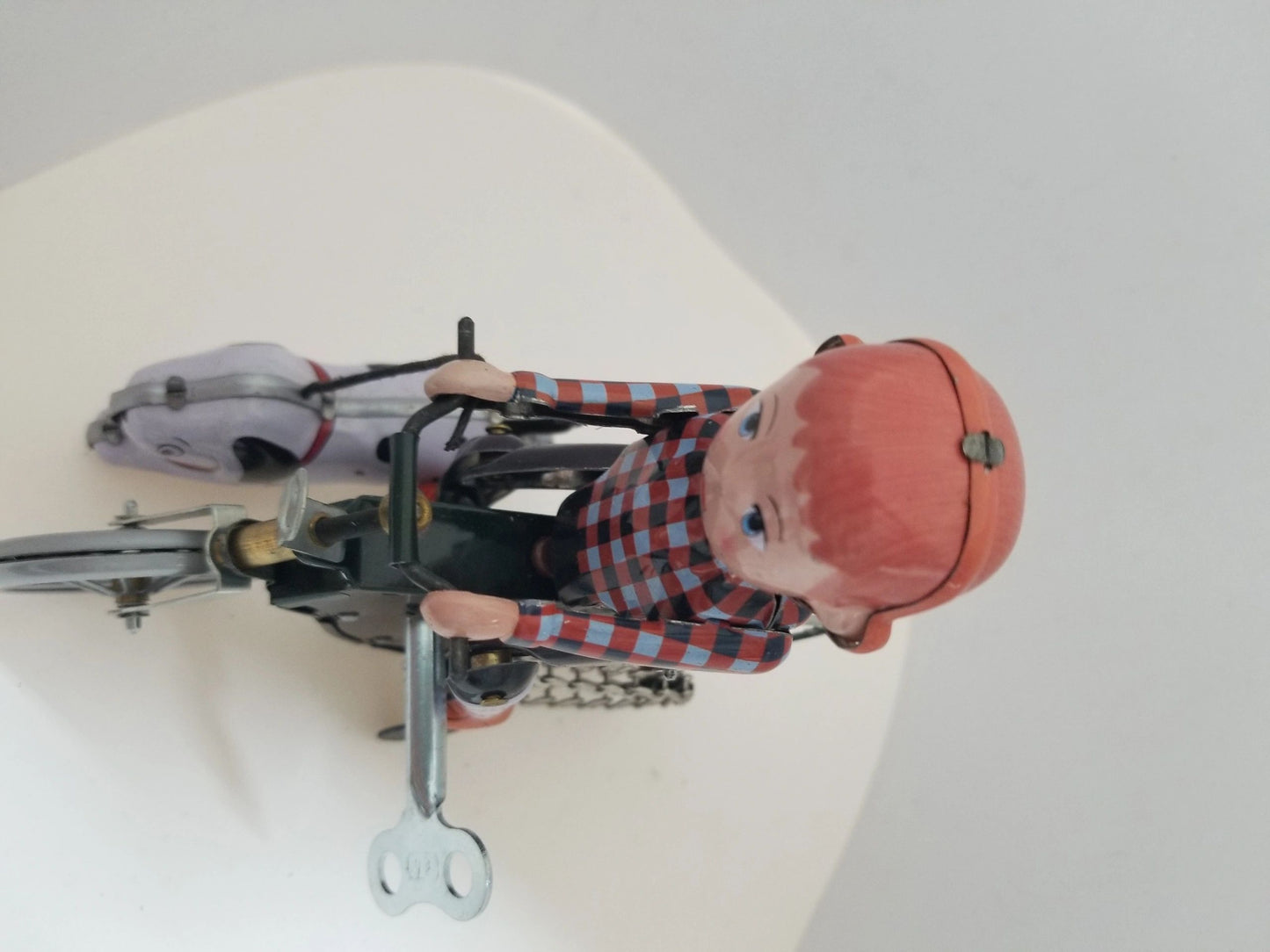 Tin Wind-up Bike w/ Dog Collector's Toy