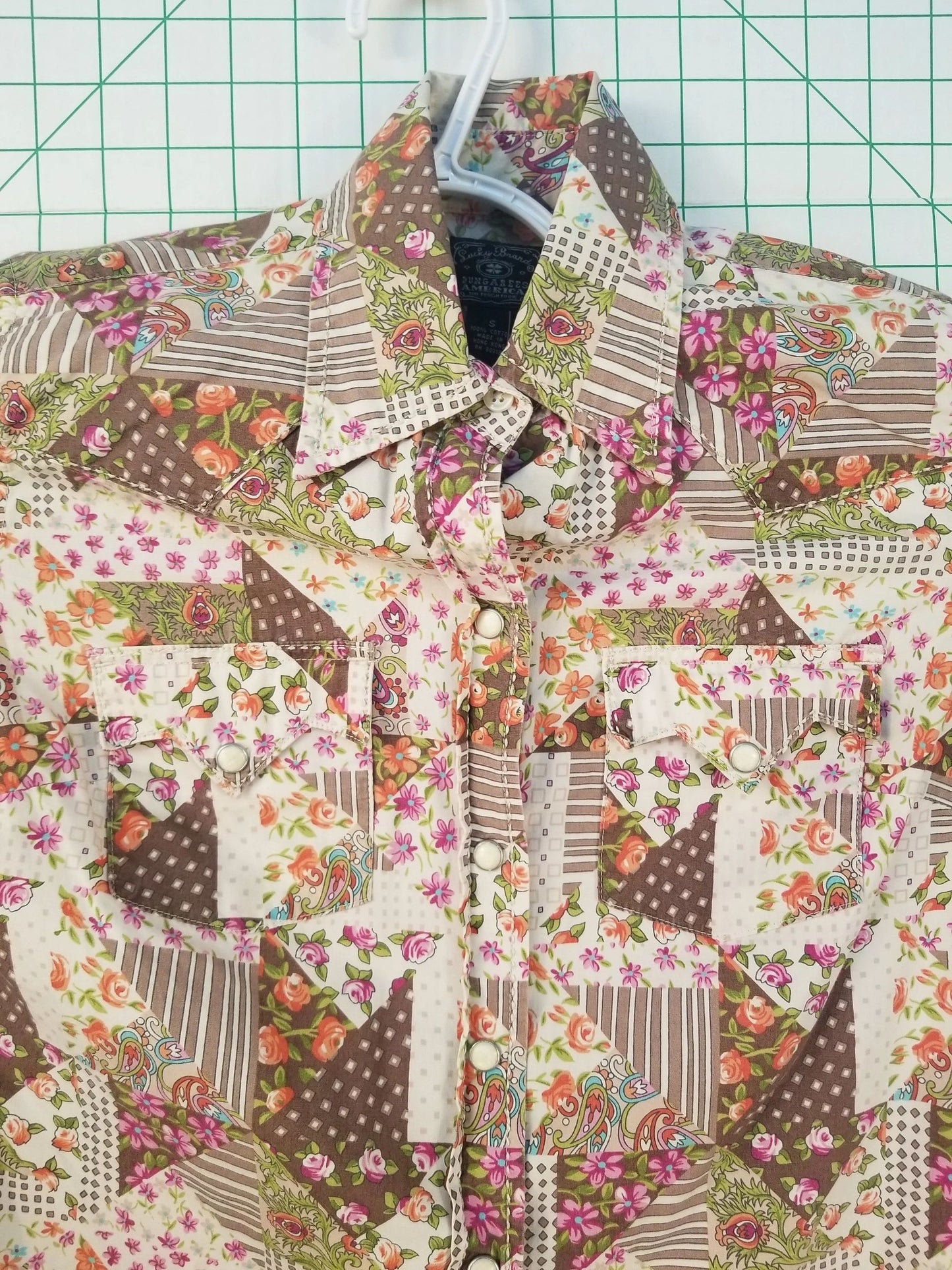 Lucky Brand Long Sleeve Floral Button Up