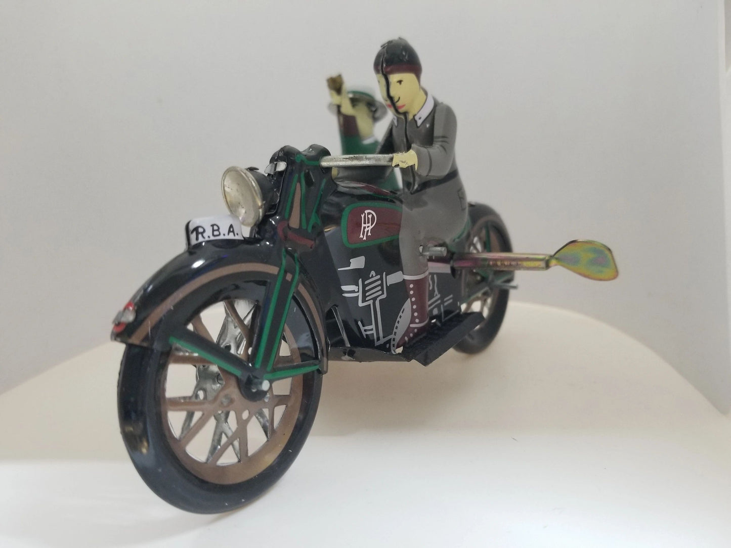 Tin Wind-up Motorcycle w/ Sidecar