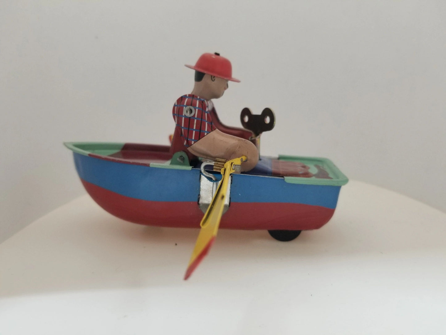 Tin Rowing Rowboat Collector's Toy