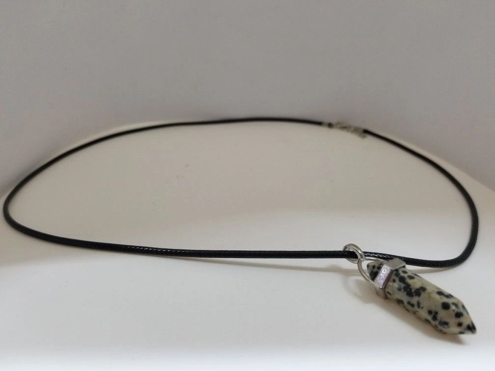 Cut Stone Pendant Necklace