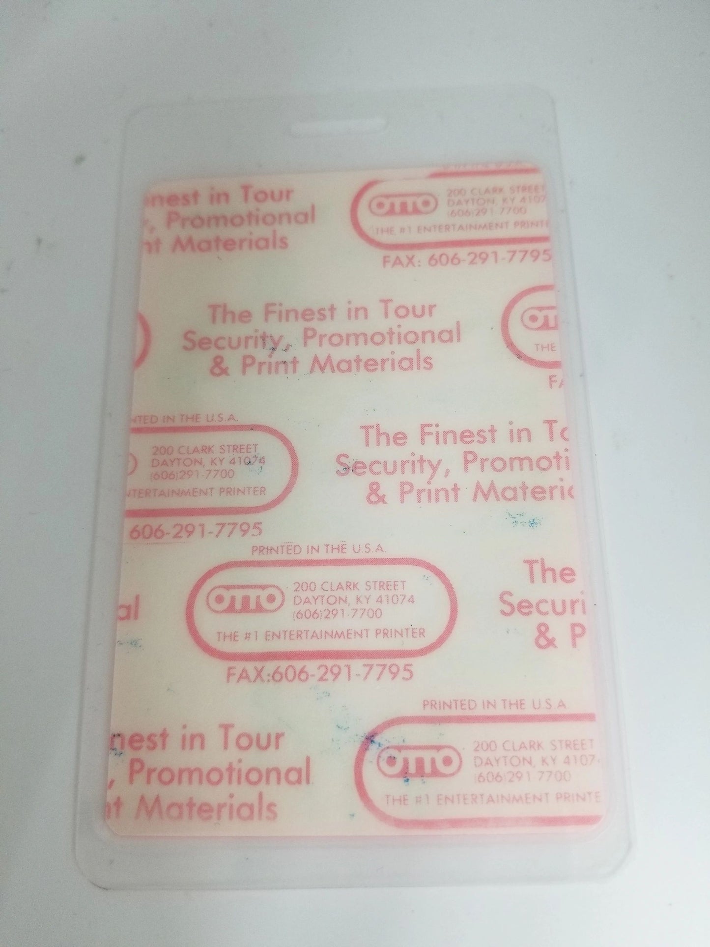 MC Hammer Spring 1991 Japan Tour Backstage Pass