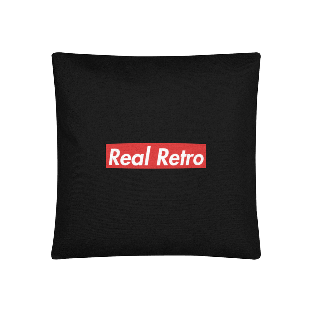 Real Retro Black Woven Texture Square Pillow Case 20” x 20”