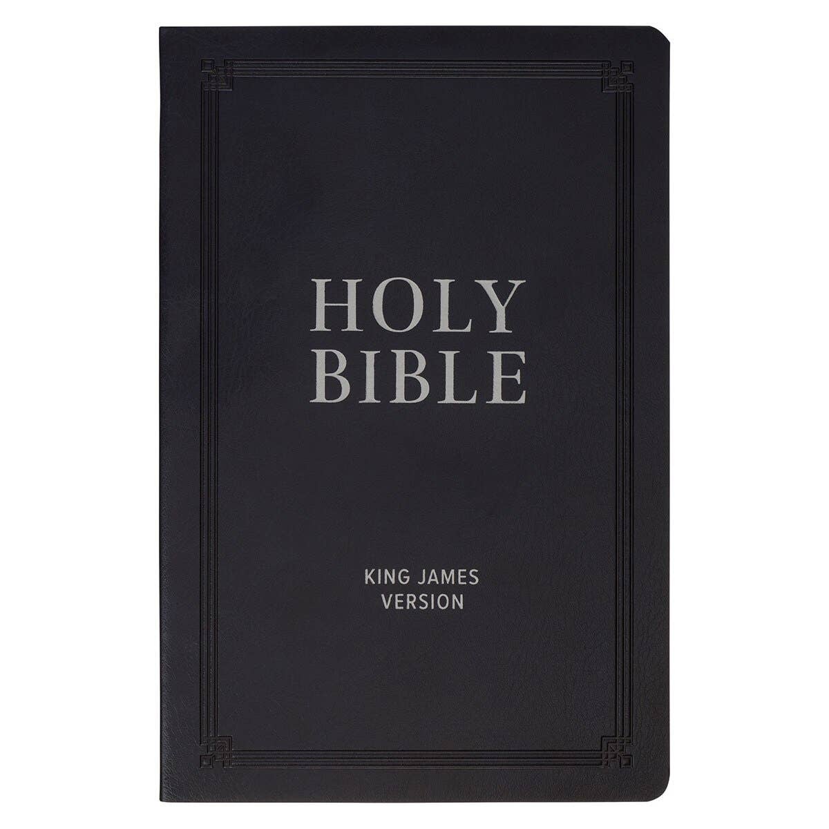 Christian Art Gifts - KJV Bible Gift Faux Leather, Black