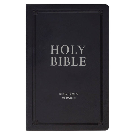 Christian Art Gifts - KJV Bible Gift Faux Leather, Black