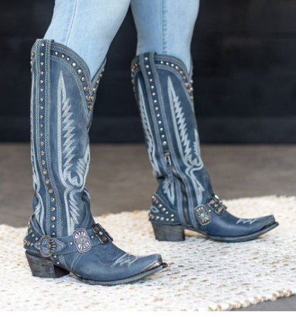 Western-style Women's Competitive Denim Boots