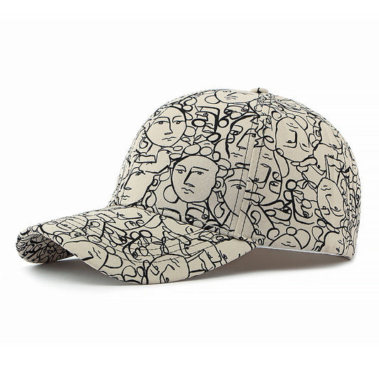 Graffiti Sunscreen Retro Peaked Cap