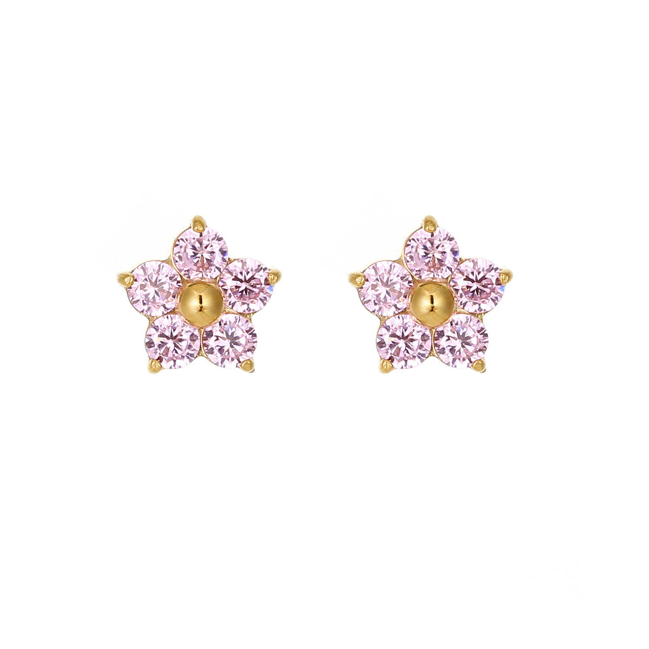 Small And Sweet Diamond Petal Stud Earrings Women