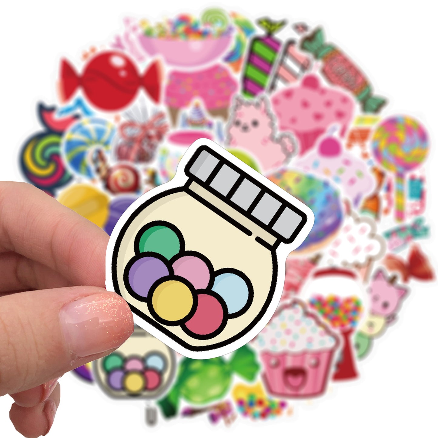 50 Colorful Candy Graffiti Stickers