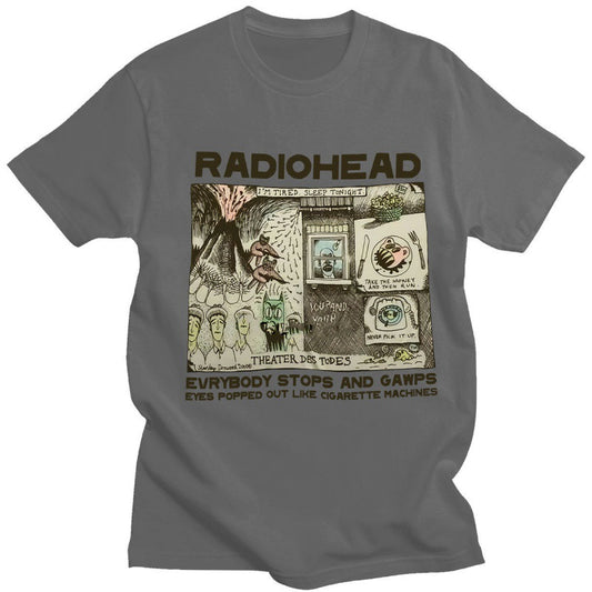 Radiohead Vintage 2000 T-shirt Hip Hop Rock Band Unisex M Usi