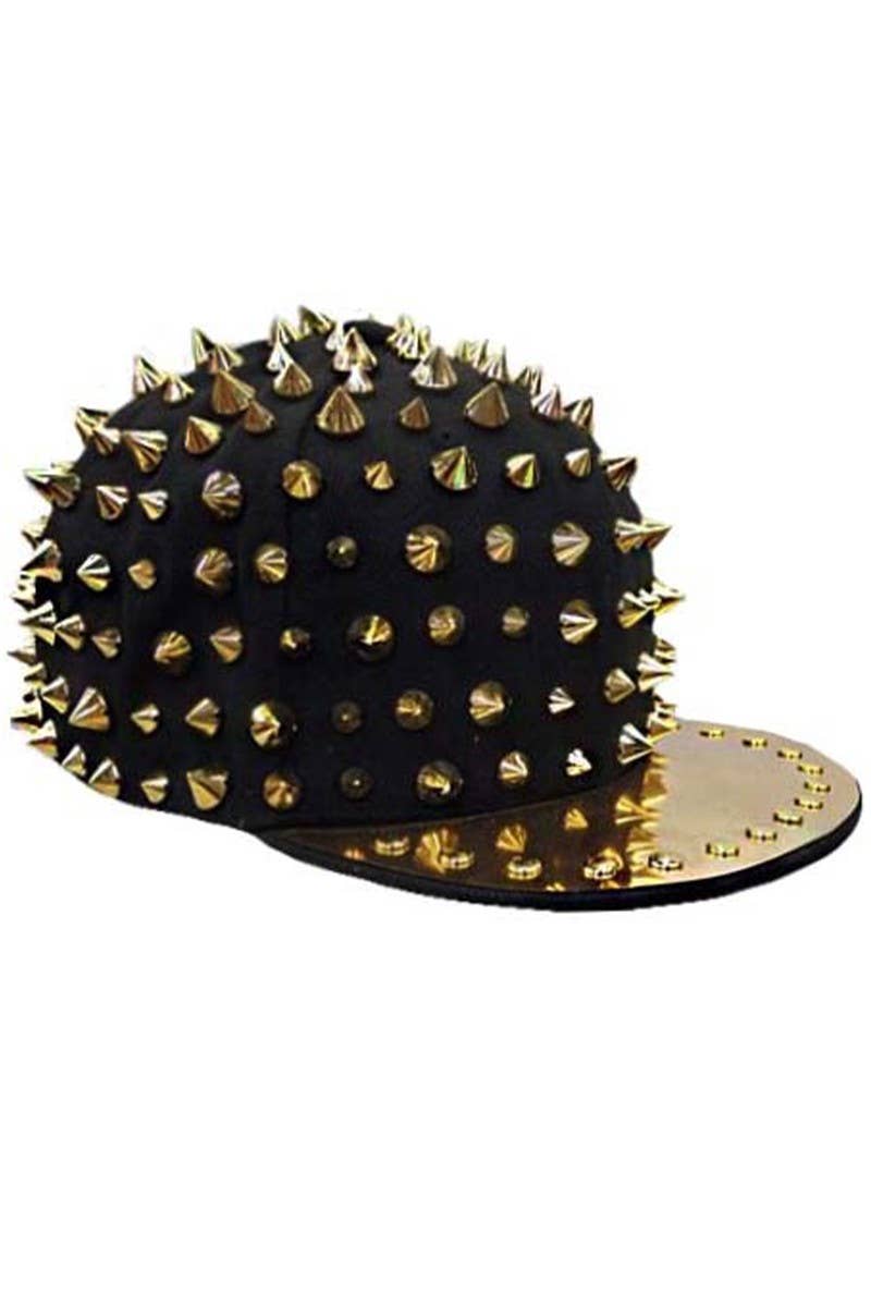 Cap Zone - Punk Rock Heavy Metal Studded Snapback: Black/Gold