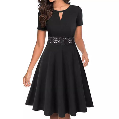 Women's Lace Stitching Elegant Dress