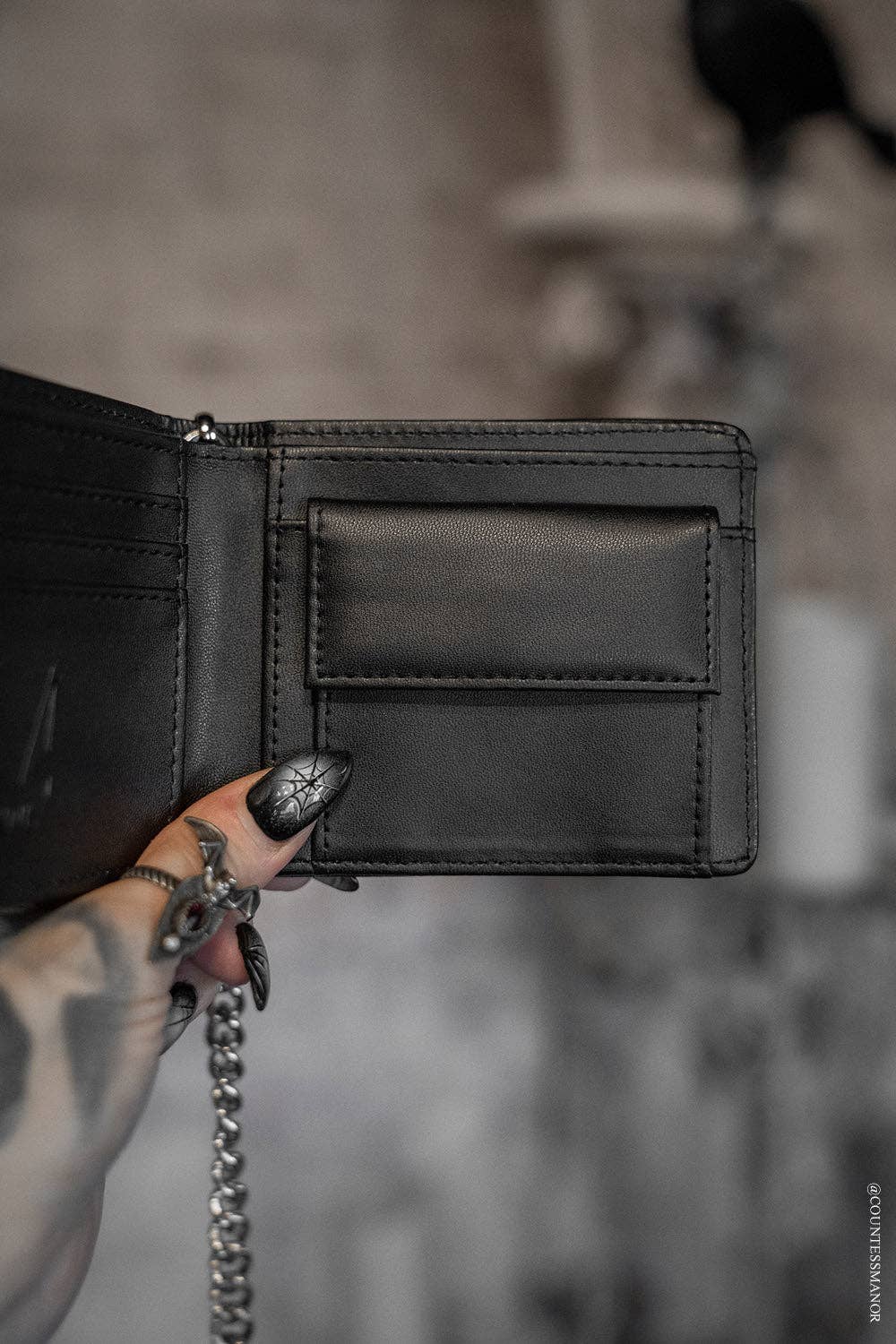 vampirefreaks - Bat Emboss Bifold Wallet w/ Chain