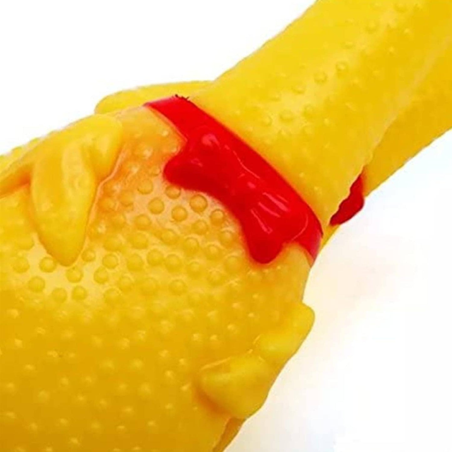 Tsyware - Screaming Chicken Toy Rubber Squawking Chicken Big 12-inch