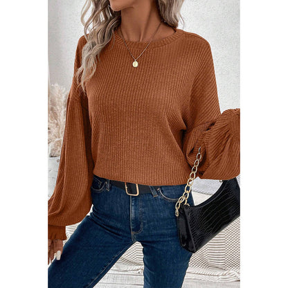 Solid Color Drop-shoulder Long-sleeve T-shirt Casual Loose Bottoming Shirt