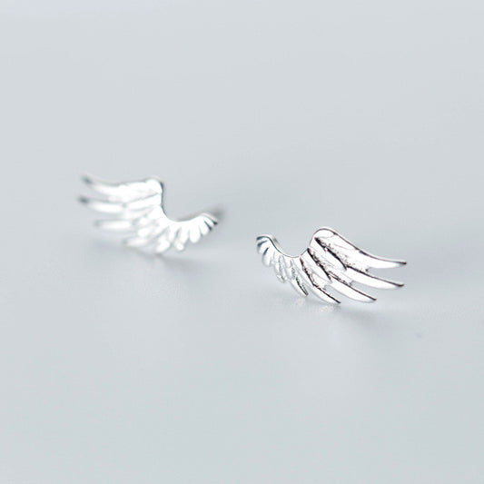 Lady Temperament Simple Wing Ear Studs