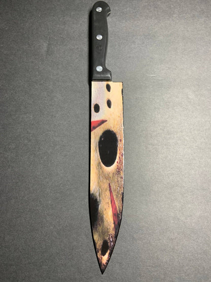 Dead Dave Designs - Friday The 13th Jason Voorhees Kitchen Knife With/Without Sublimated Stand: Knife W Stand