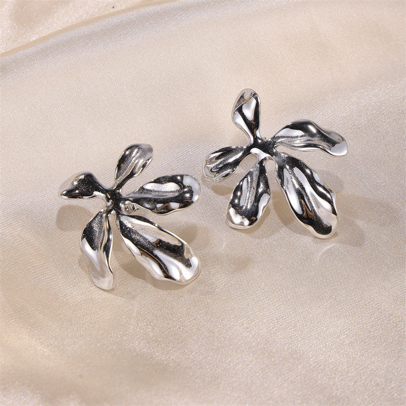 Fashion Metal Flower Earrings For Women