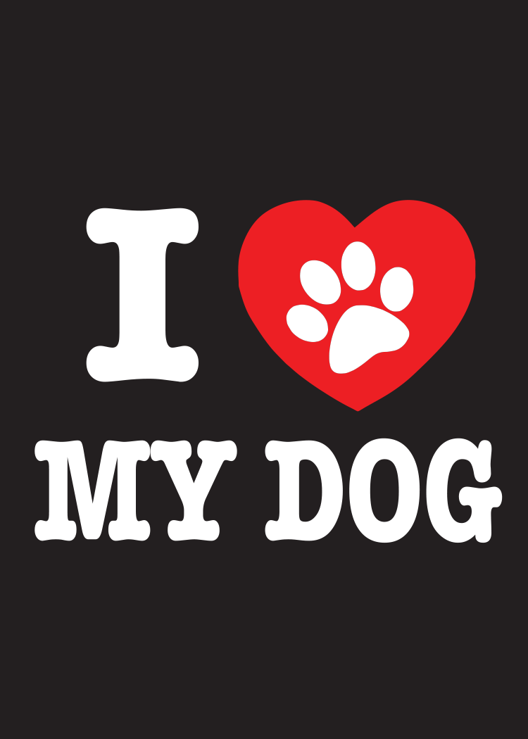 Kalan - MGL387 Magnet Jumbo DOG I Heart My Dog