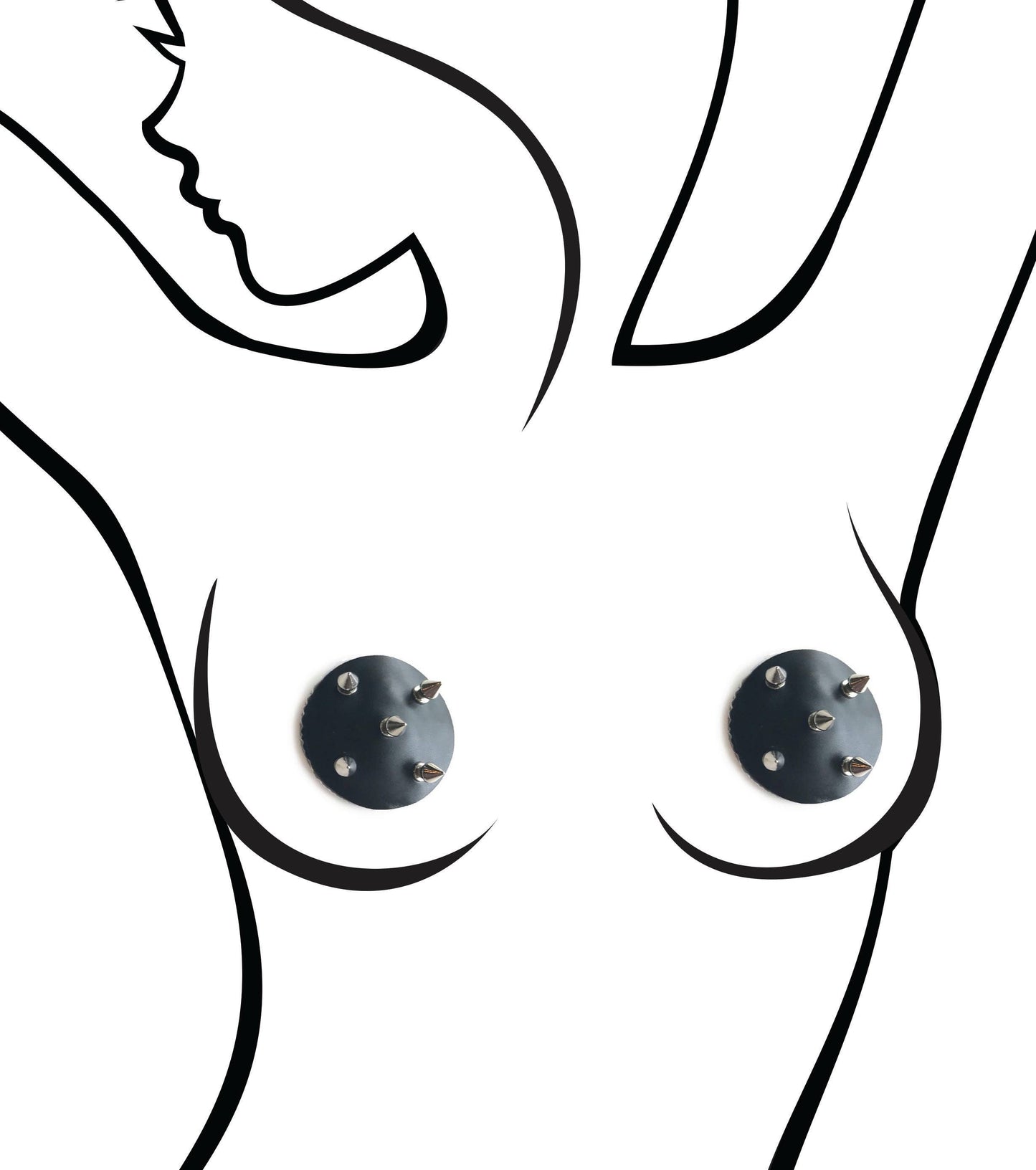 Little Genie Productions - *** SALE*** Sexy AF Nipple Couture - Black Studded