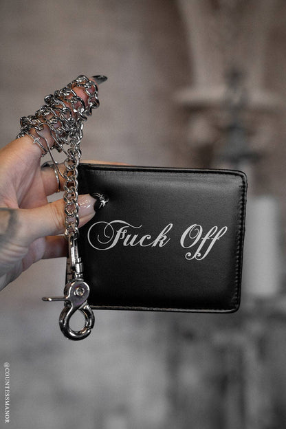 vampirefreaks - Fuck Off Bifold Wallet w/ Chain