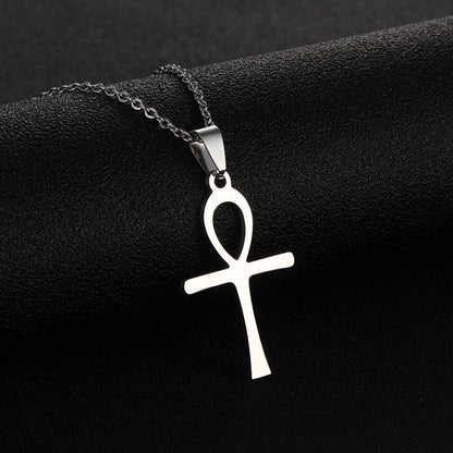 Men And Women All-matching Stainless Steel Cross Pendant Necklace