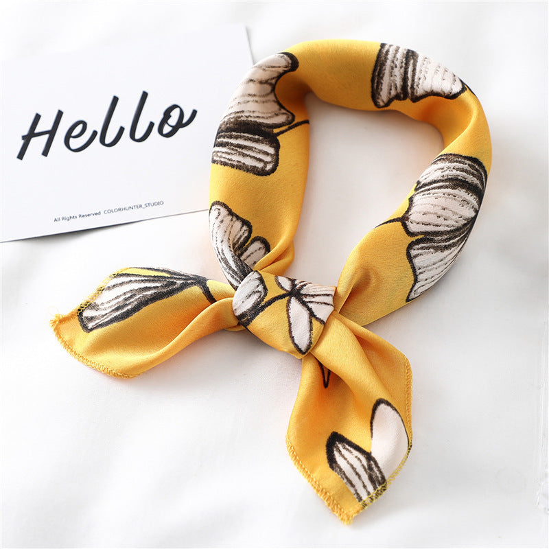 Female Ornament Satin Fashion Scarf