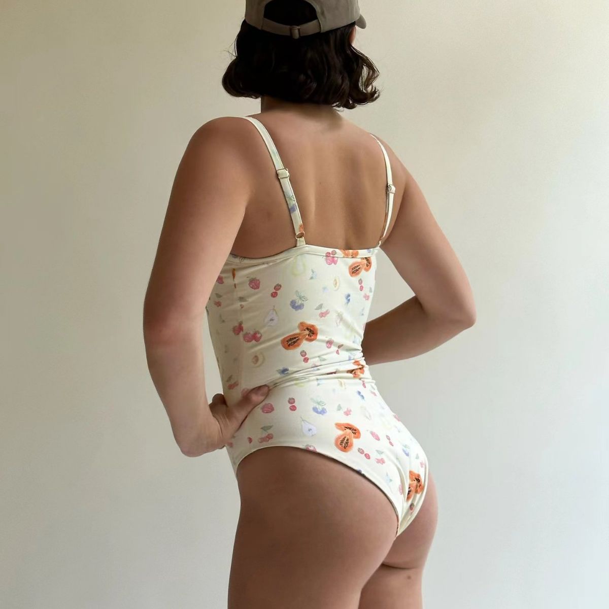 European And American Sexy Printed One-piece Swimsuit Backless Sportswear