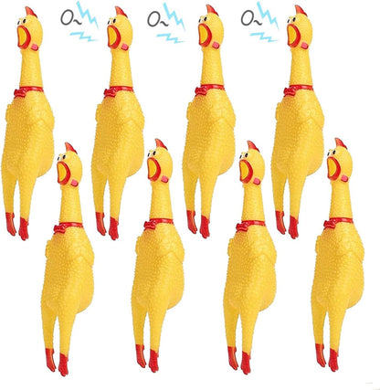 Tsyware - Screaming Chicken Toy Rubber Squawking Chicken Big 12-inch