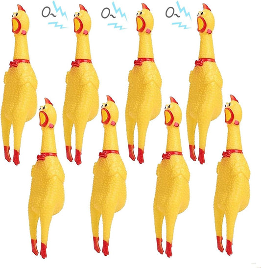 Tsyware - Screaming Chicken Toy Rubber Squawking Chicken Big 12-inch