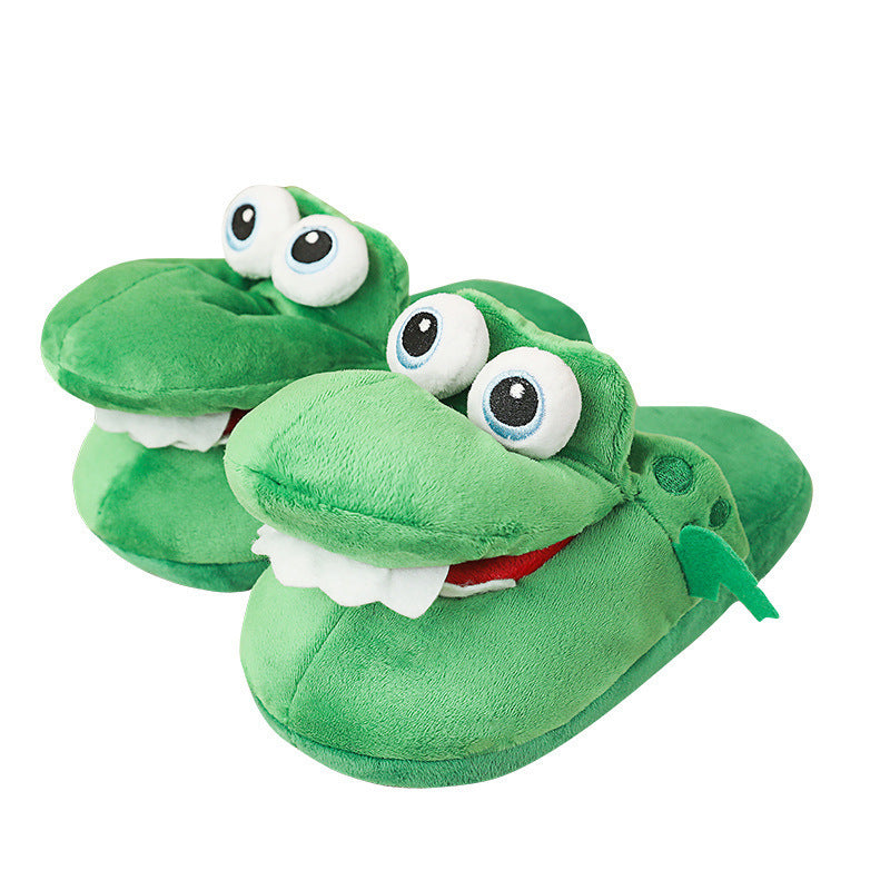 Cotton Slippers Mouth Will Move Plush Cute Funny Indoor Winter Couple Soft Bottom Plush Toys Indoor Slippers