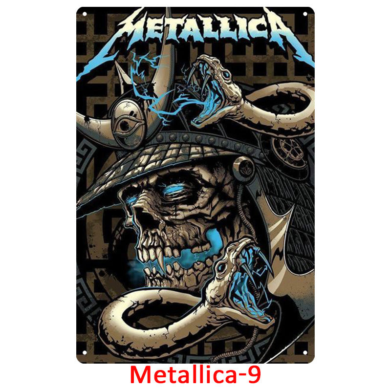 Metallica Tin Metal Decor For Retro Decoration