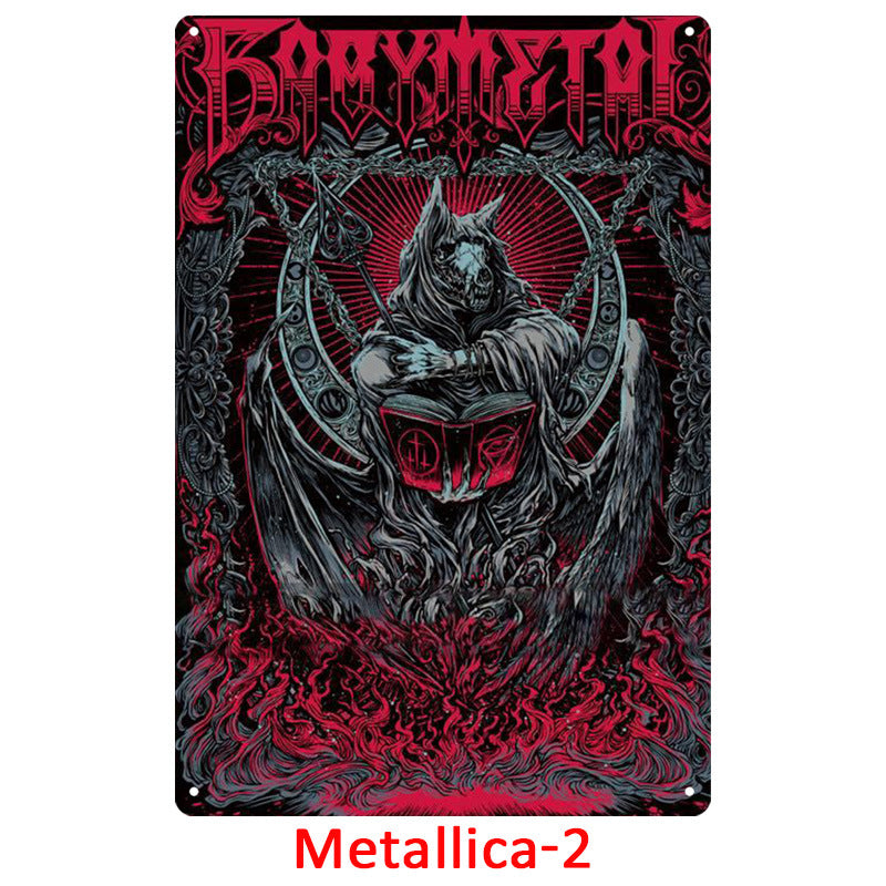 Metallica Tin Metal Decor For Retro Decoration