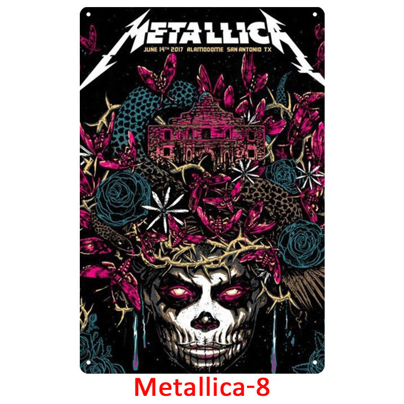 Metallica Tin Metal Decor For Retro Decoration