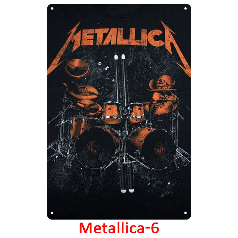 Metallica Tin Metal Decor For Retro Decoration