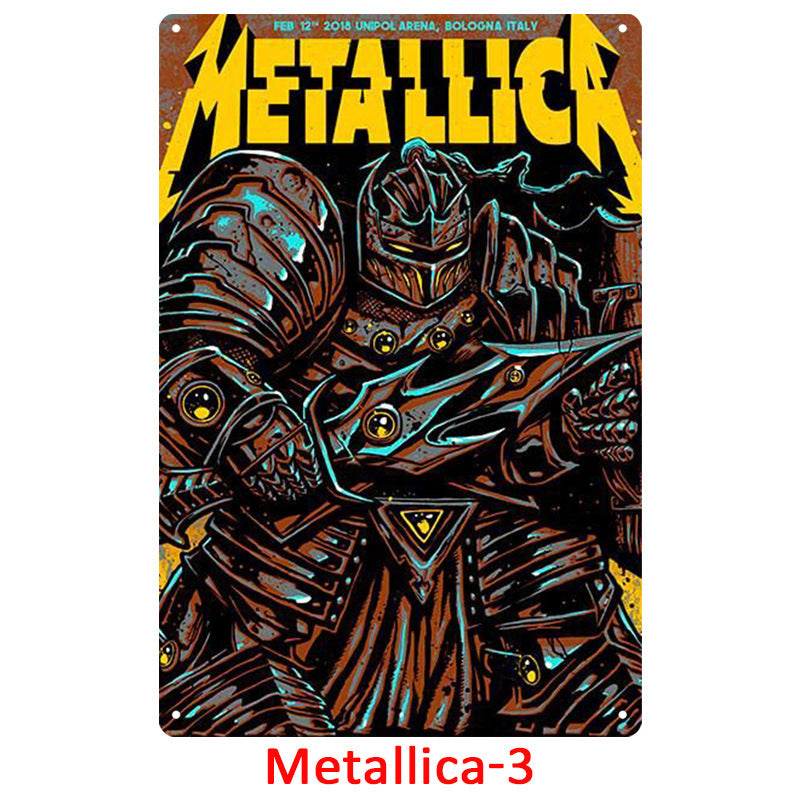 Metallica Tin Metal Decor For Retro Decoration