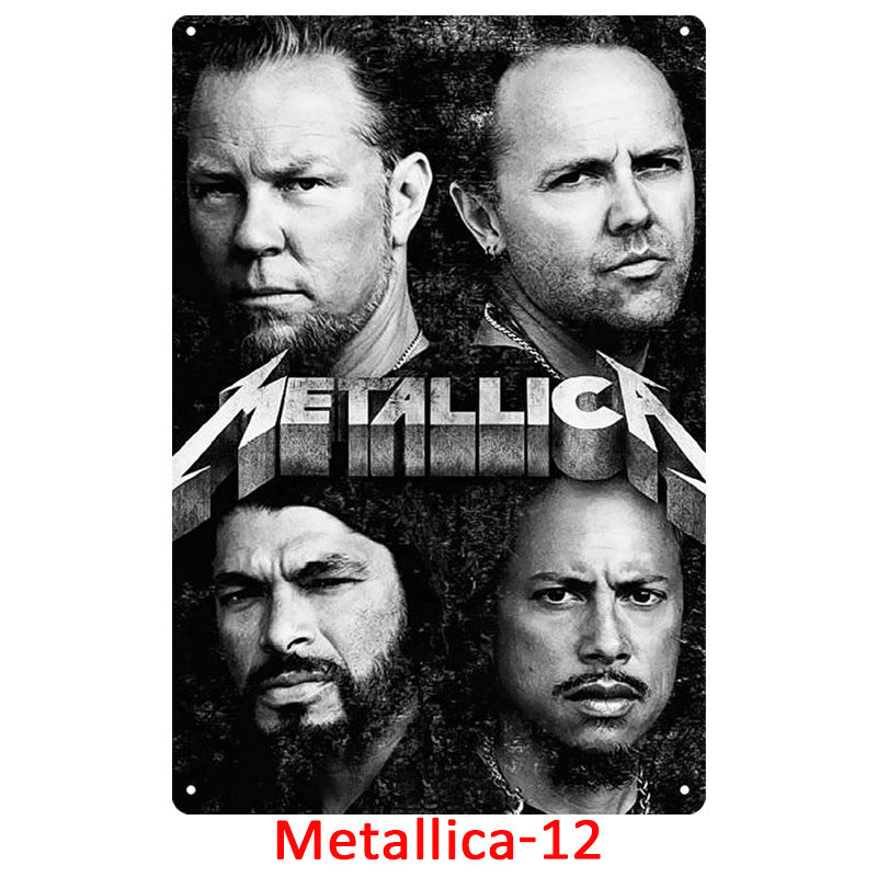 Metallica Tin Metal Decor For Retro Decoration